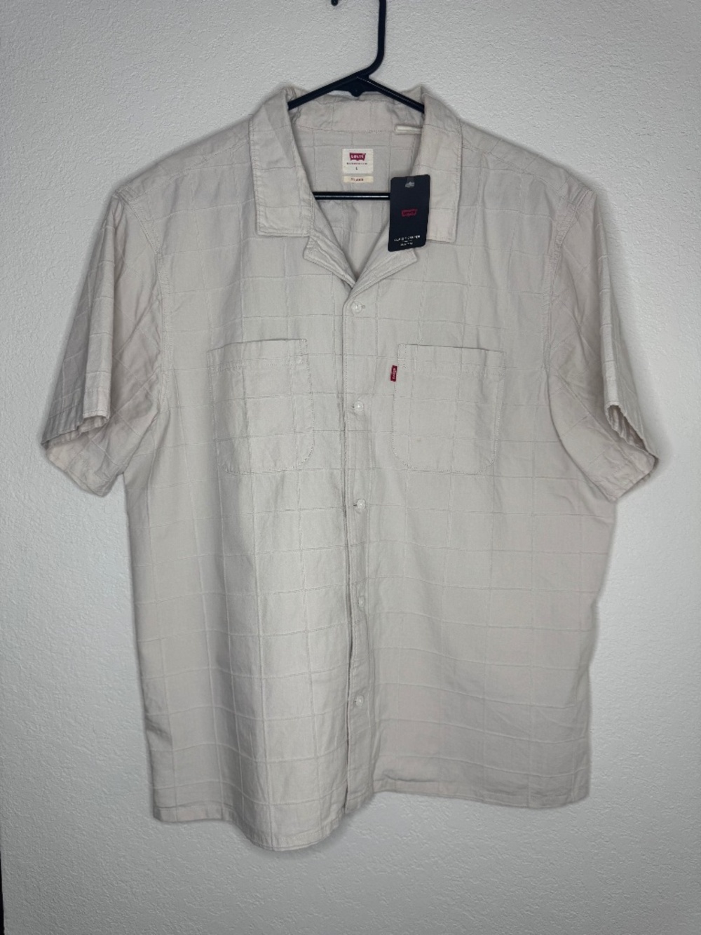 NWT Levi’s Relaxed Camp Collar Shirt L | Cream